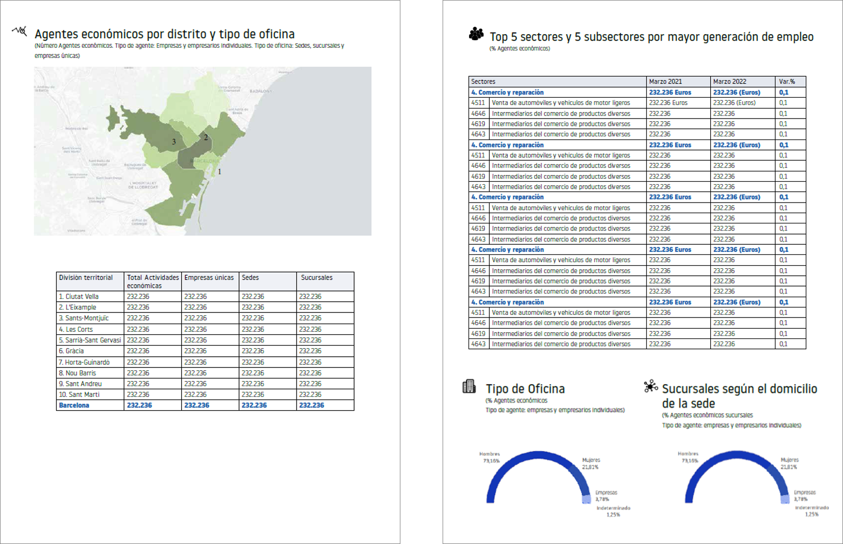 Customised automatic reports